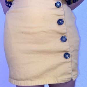 Yellow jean skirt!